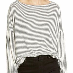 All Saints Striped Women's Top - Black and White